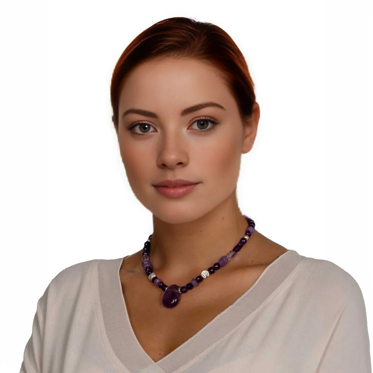 Amethyst Collier Juna in Silber shirinsehan.com