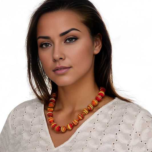 Collier Rahel aus Murano Perlen Orange shirinsehan.com