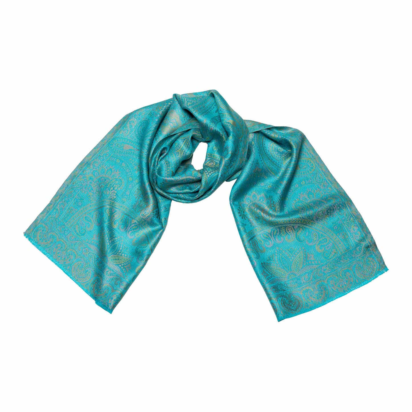 Hochwertiger Seidenschal für Damen in Türkis shirinsehan.com