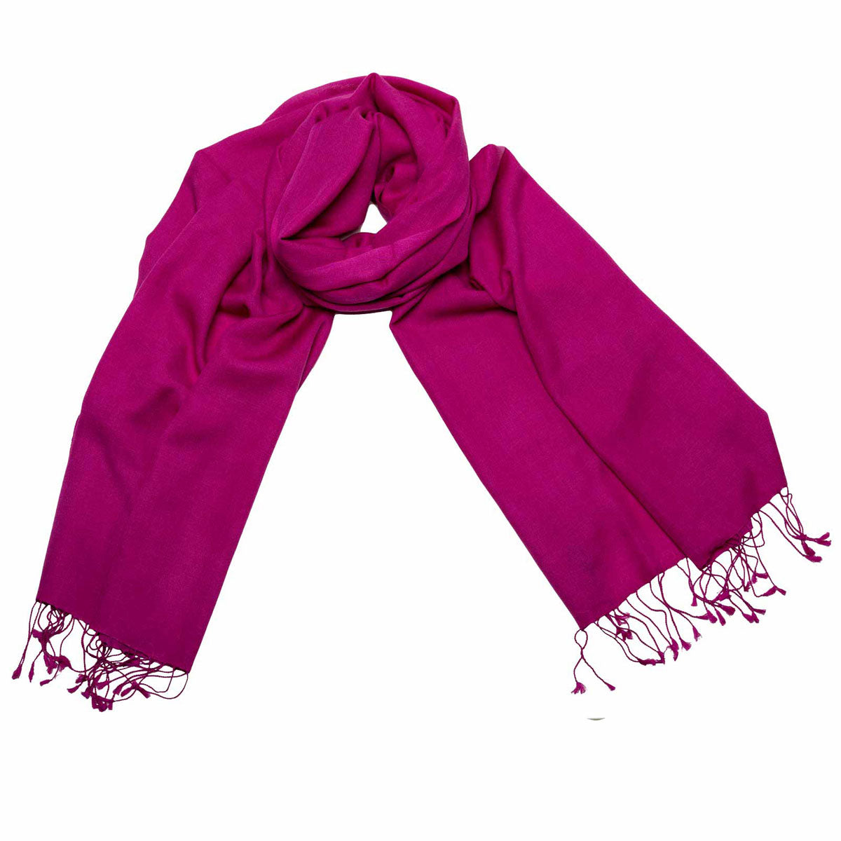 Cashmere Seide Schal Fuchsia Pink shirinsehan.com