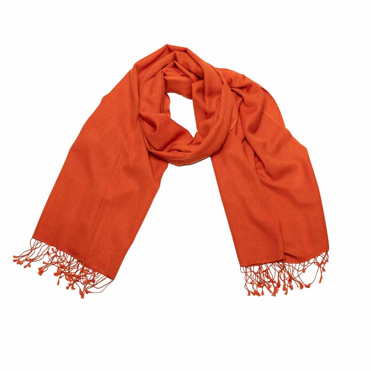 Cashmere Seide Schal Orange shirinsehan.com