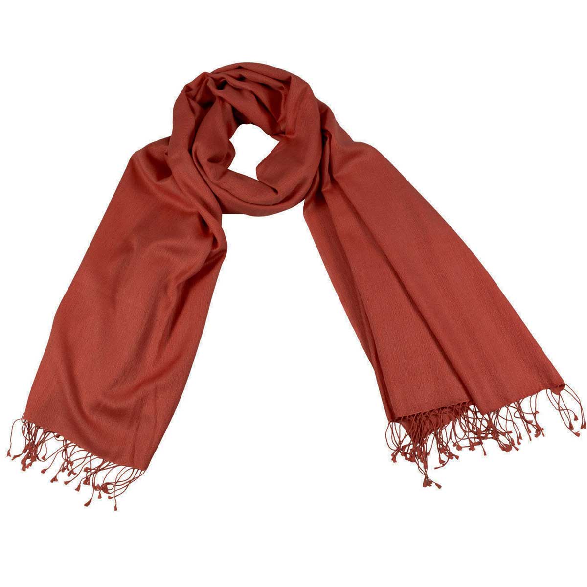 Cashmere Seide Schal Terracotta shirinsehan.com
