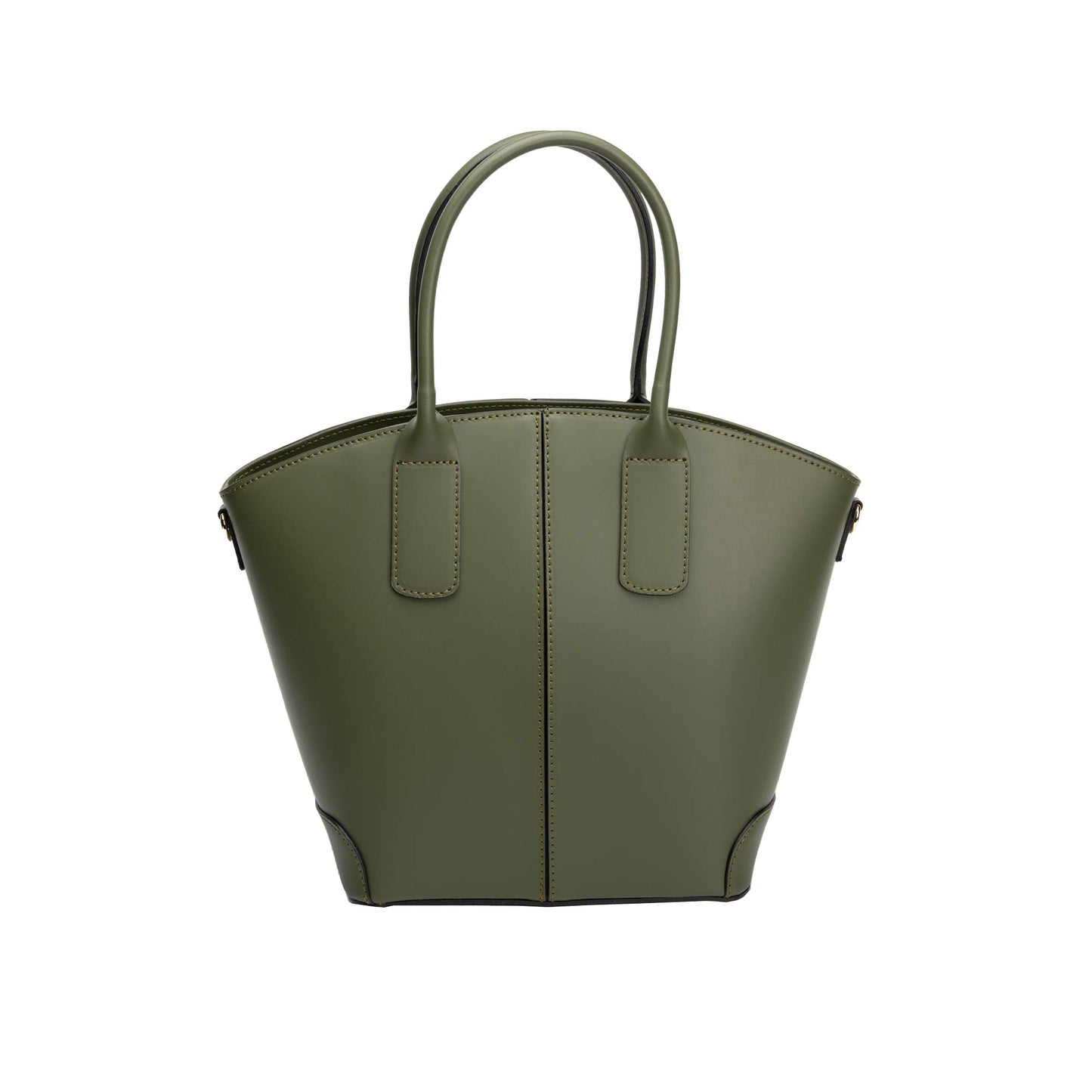 Henkeltasche Benja aus Leder in Olive Grün shirinsehan.com