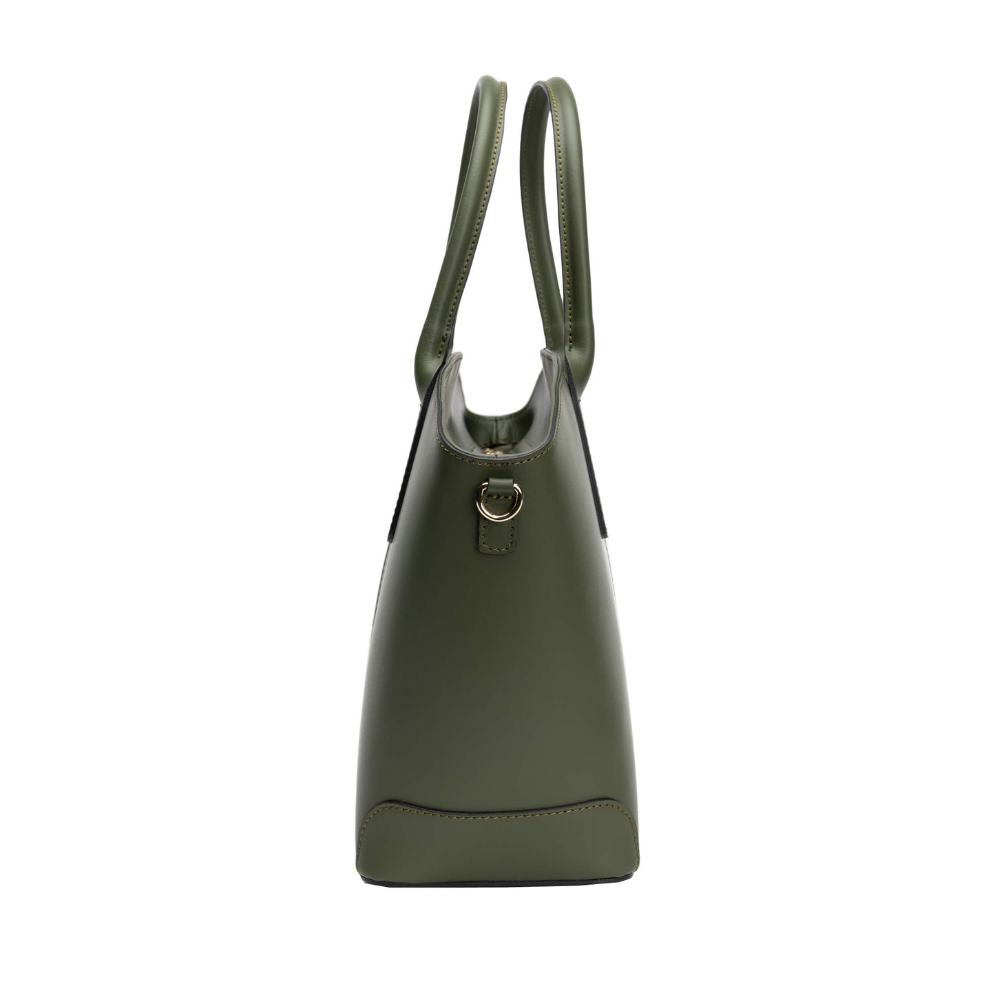 Henkeltasche Benja aus Leder in Olive Grün shirinsehan.com