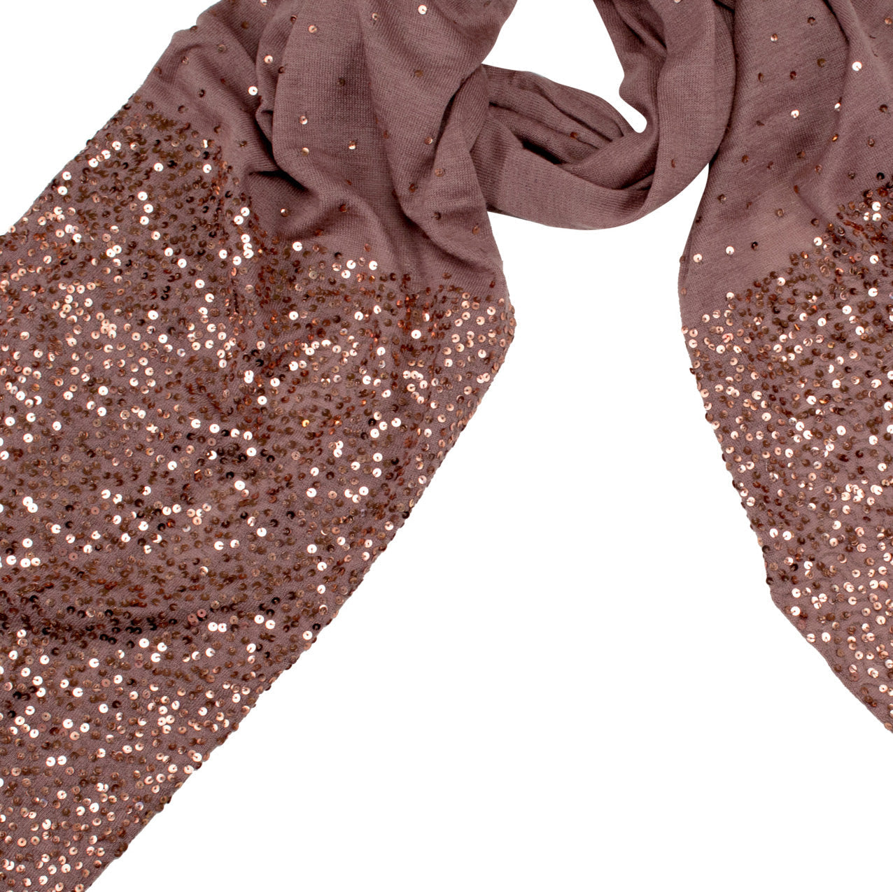 Luxuriöse Cashmere Abendstola in Champagner – Handbestickt mit Pailletten shirinsehan.com