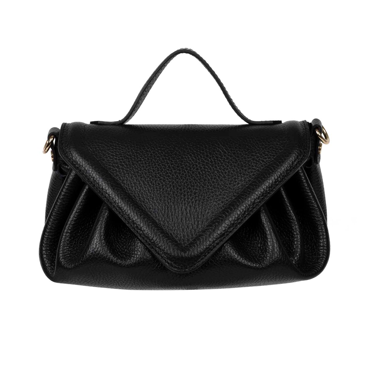 Kleine Schultertasche Amara aus Leder in Schwarz shirinsehan.com