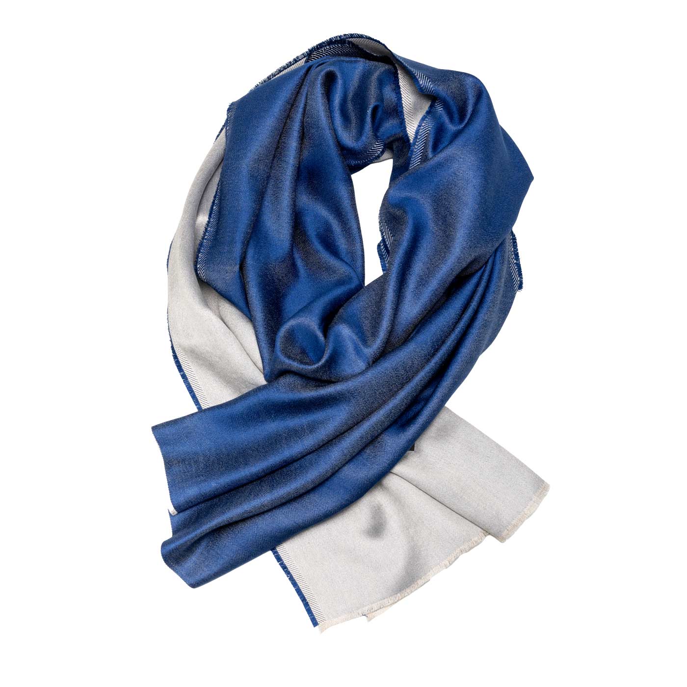 Zweifarbiger Seidenschal in Lila und Schwarz – 100% Reine Seide shirinsehan.com