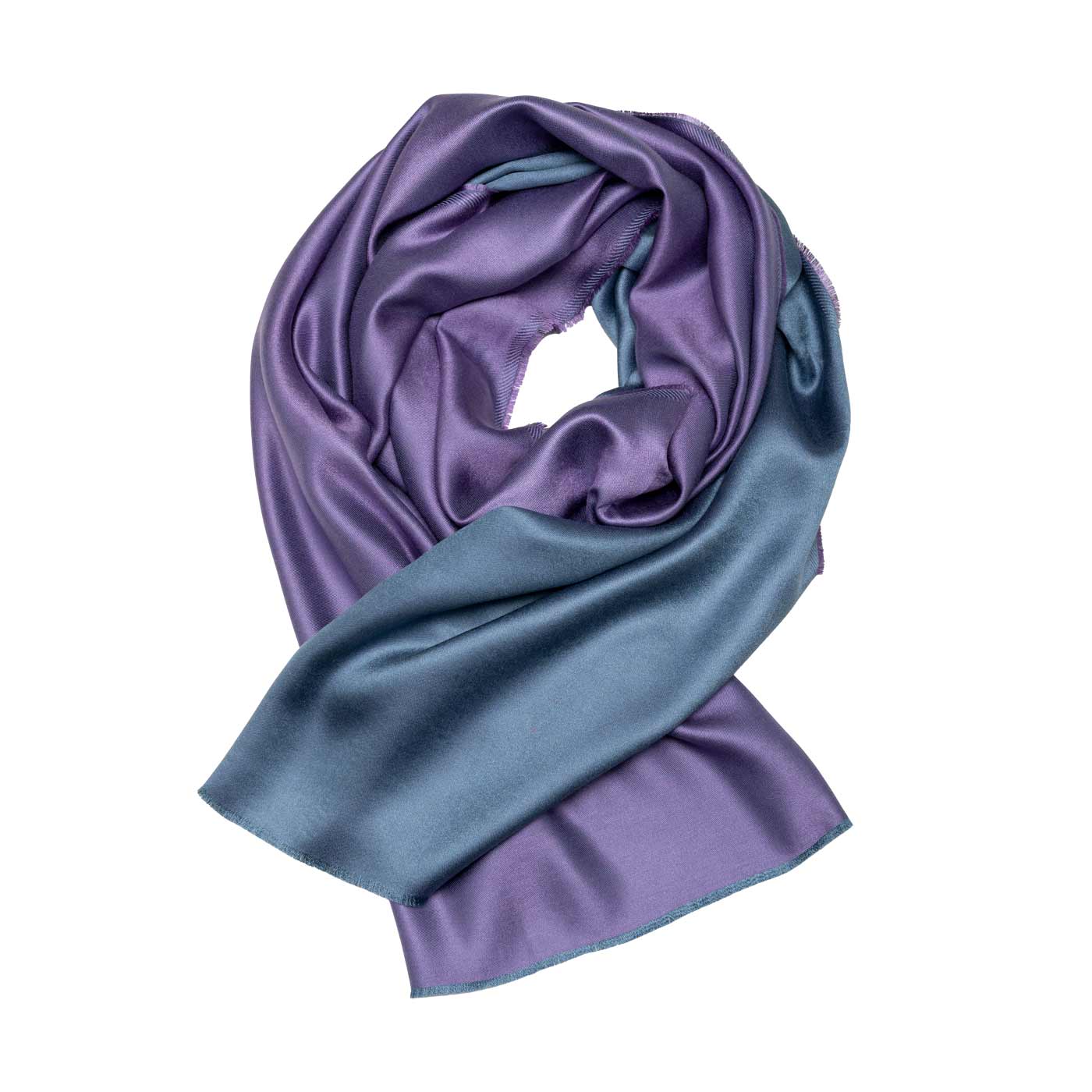 Eleganter gewebter Seidenschal in Lila und Grau shirinsehan.com