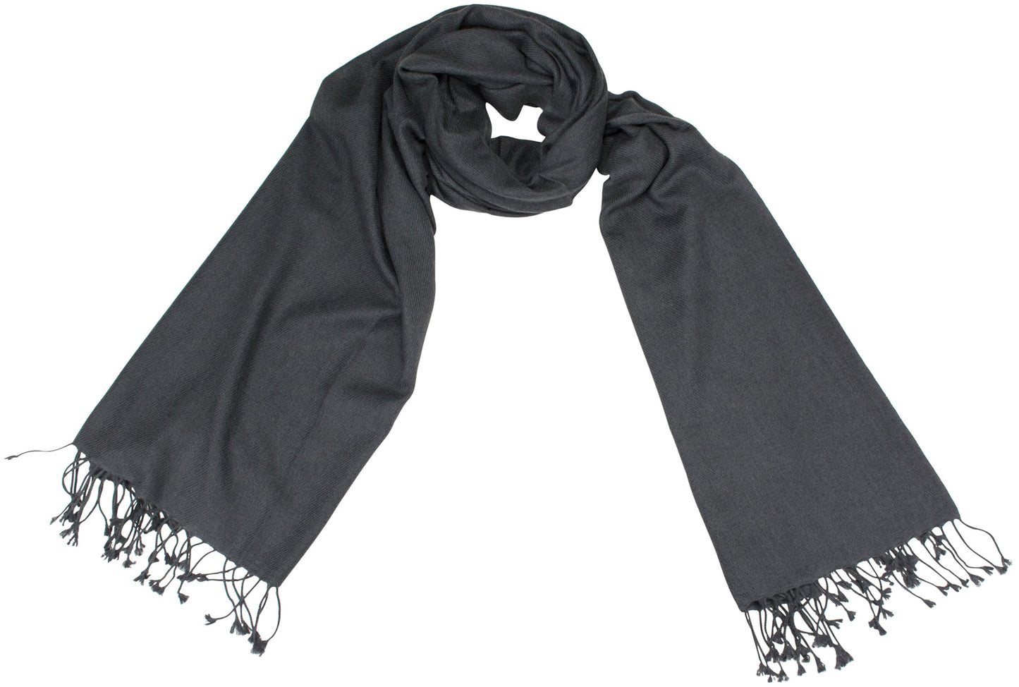 Handgewebter Cashmere Schal Anthrazit shirinsehan.com