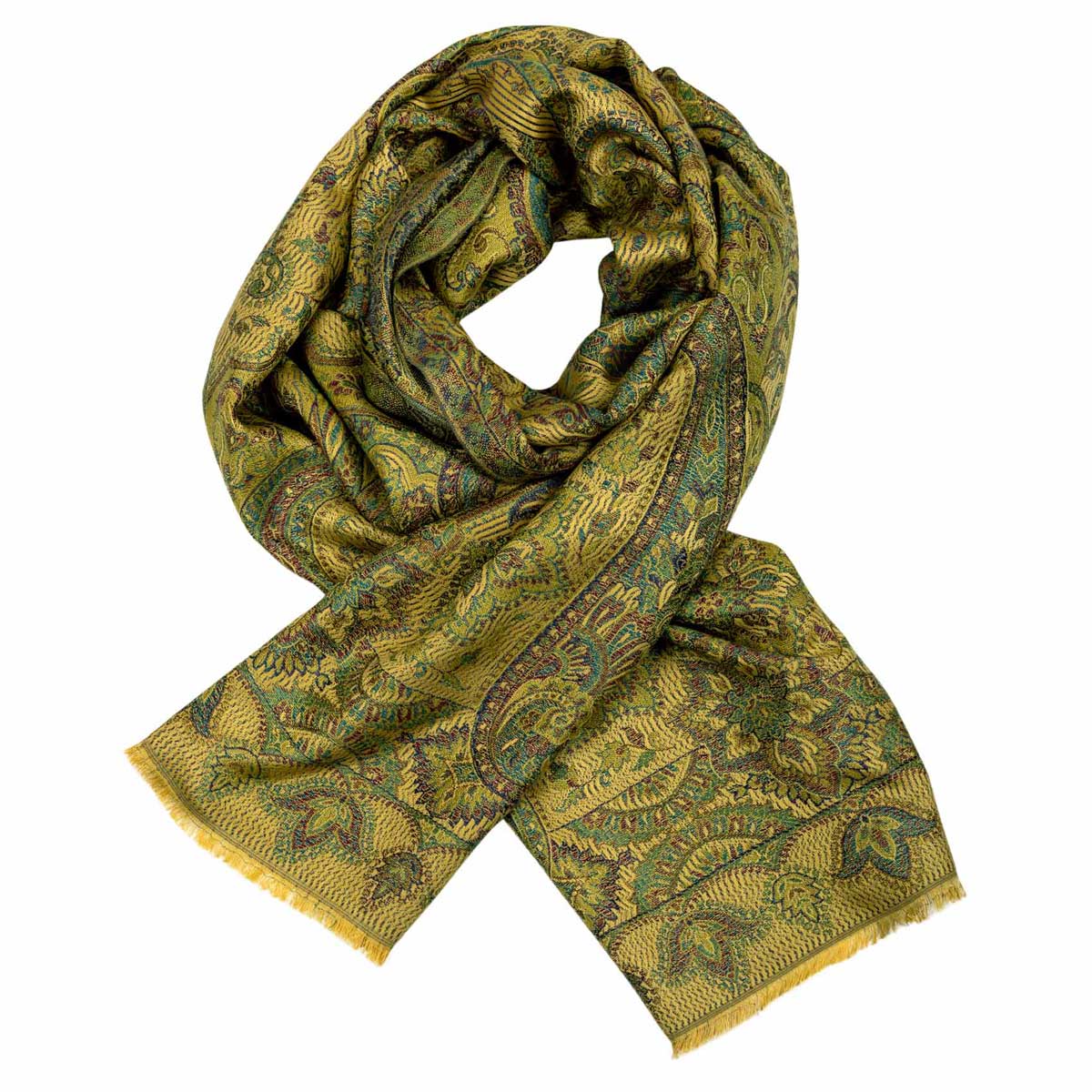 Seidenschal Odette Senfgelb shirinsehan.com