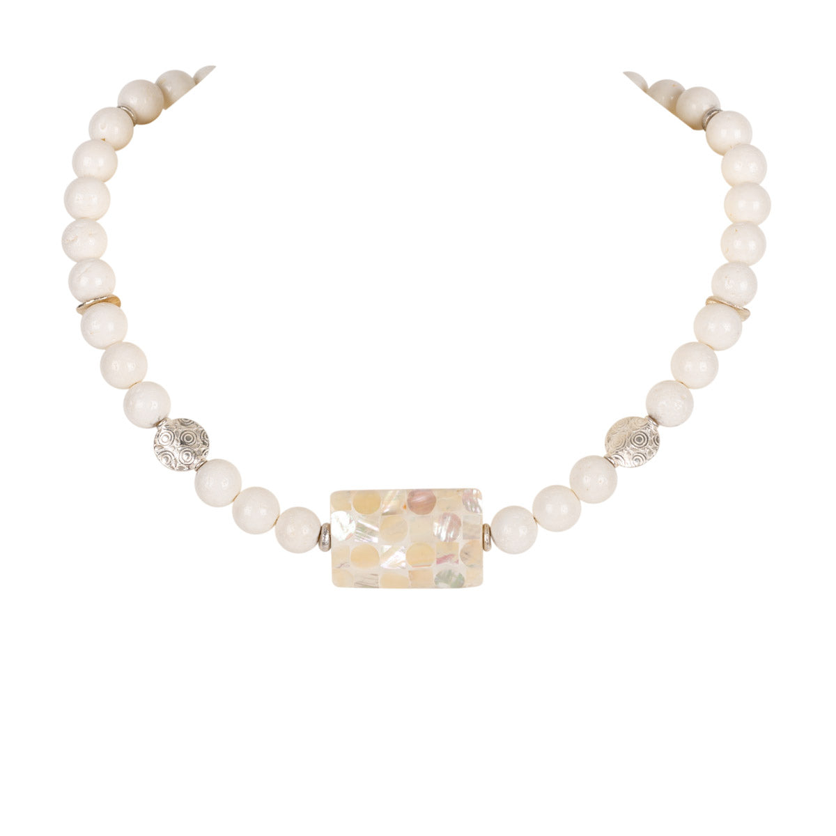 Schaumkorallen Collier Anouk mit Perlmutt shirinsehan.com