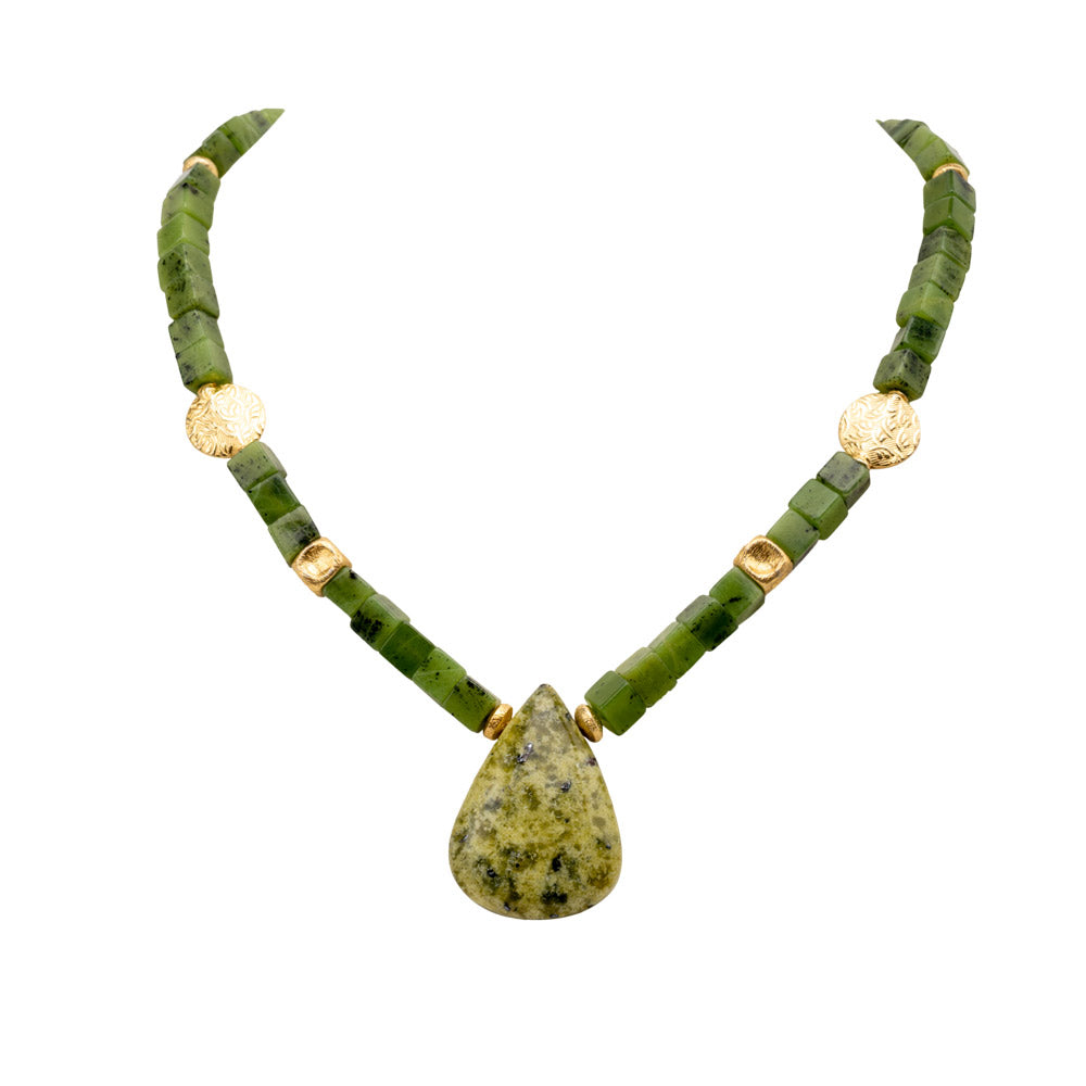 Jade und Jaspis Collier Inga shirinsehan.com