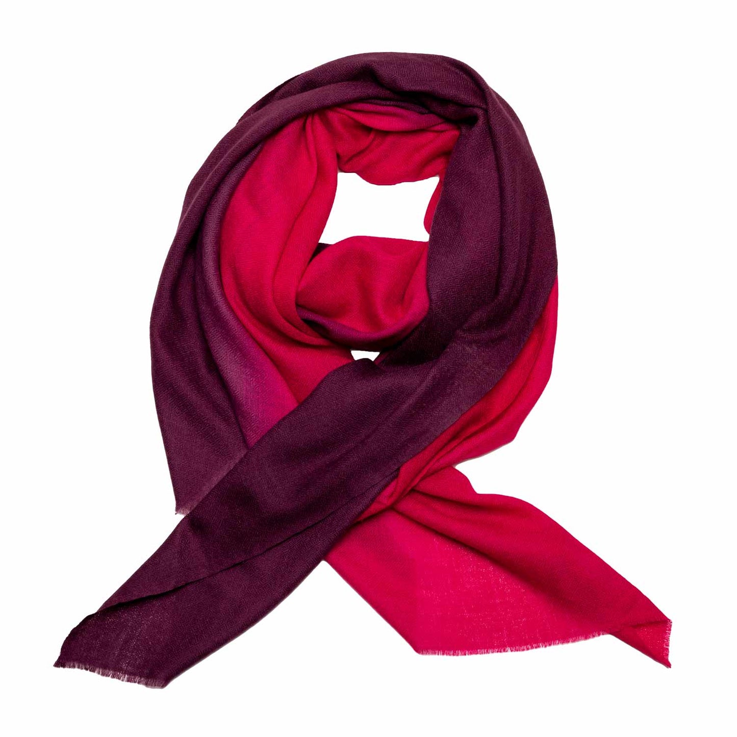 Fein gewebter Schal Alexia im Farbverlauf Pink Bordeaux shirinsehan.com