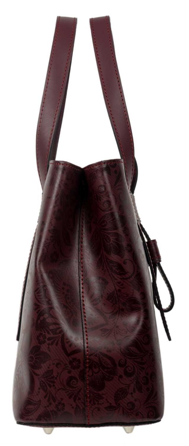 Bedruckte Leder Henkeltasche Giovanna Chianti shirinsehan.com