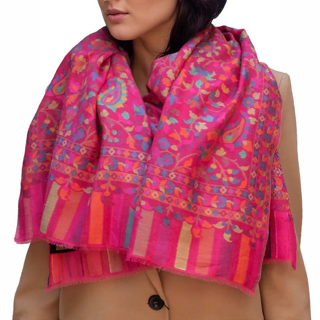 Fein gewebter Wollschal Andrina Pink shirinsehan.com