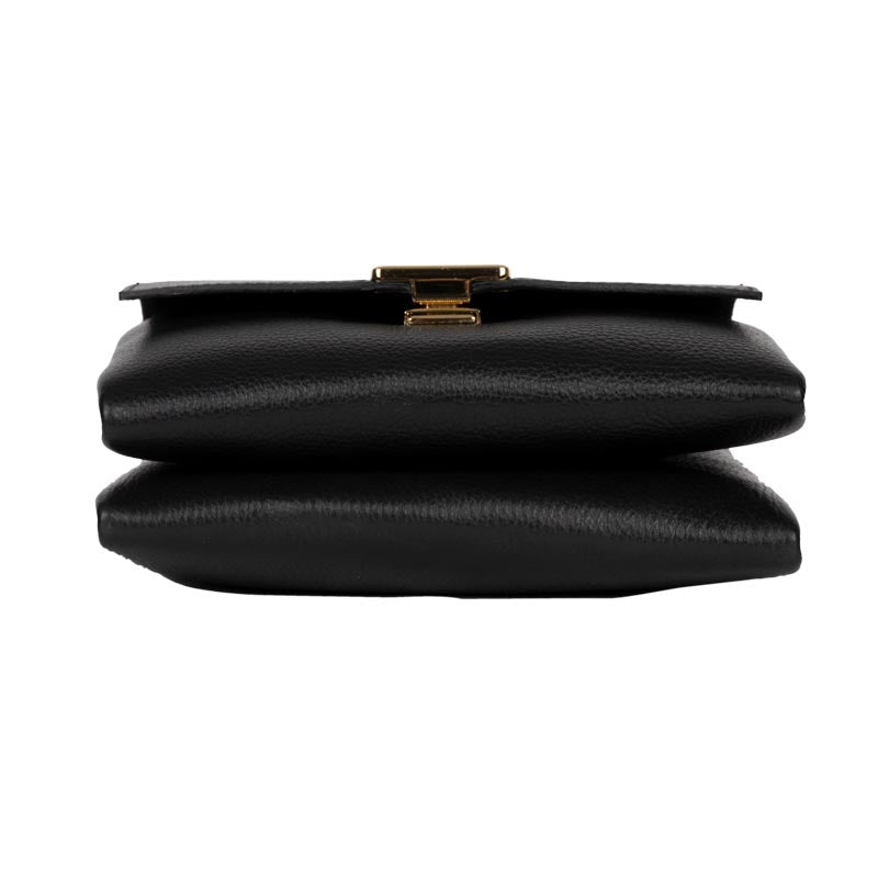 Schultertasche Franca aus Leder Schwarz shirinsehan.com
