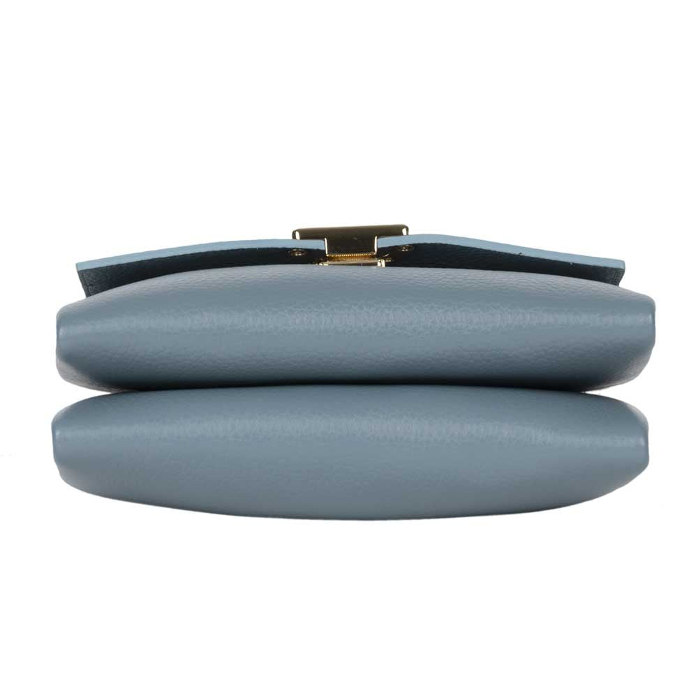 Schultertasche Franca aus Leder Hellblau shirinsehan.com