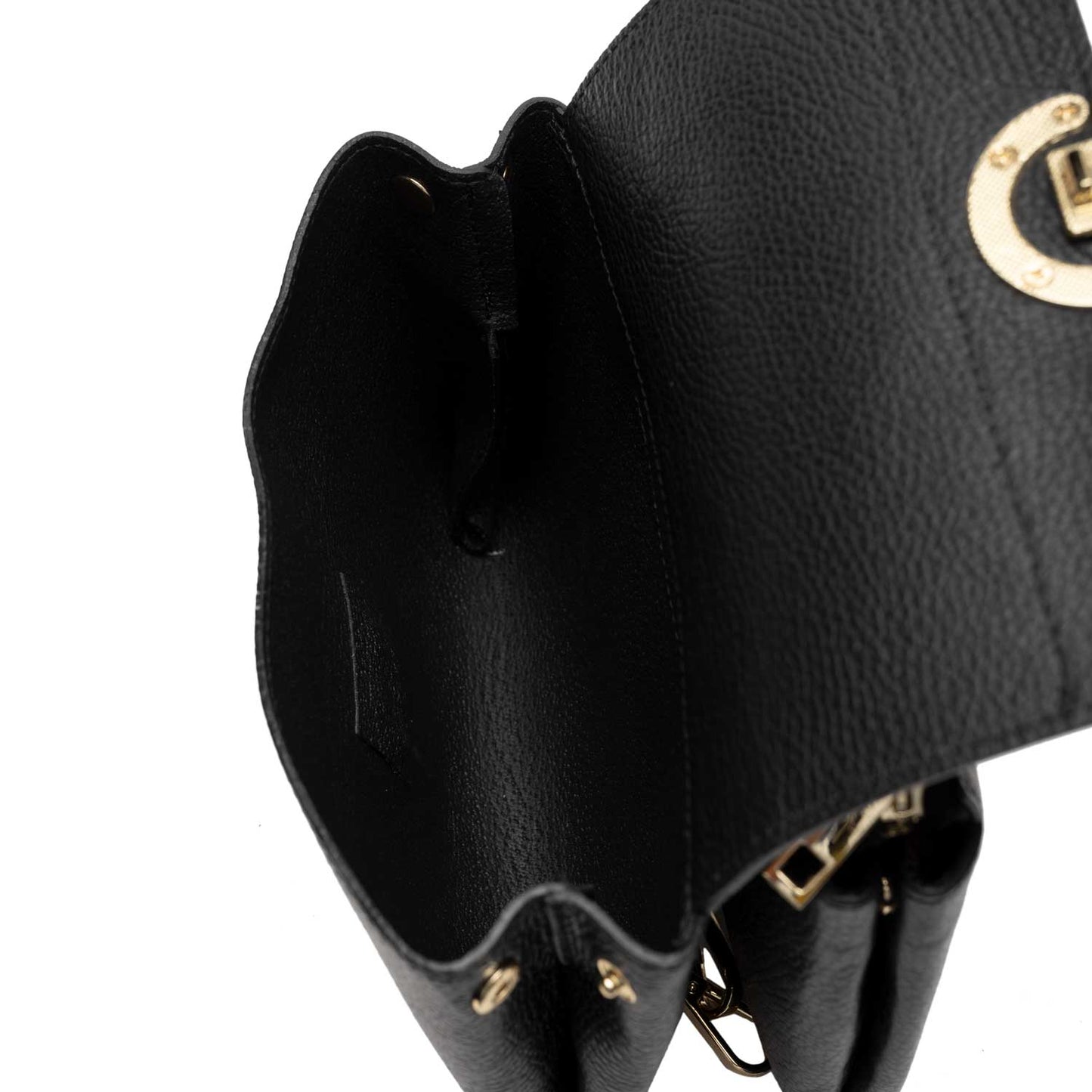 Schultertasche Franca aus Leder Schwarz shirinsehan.com