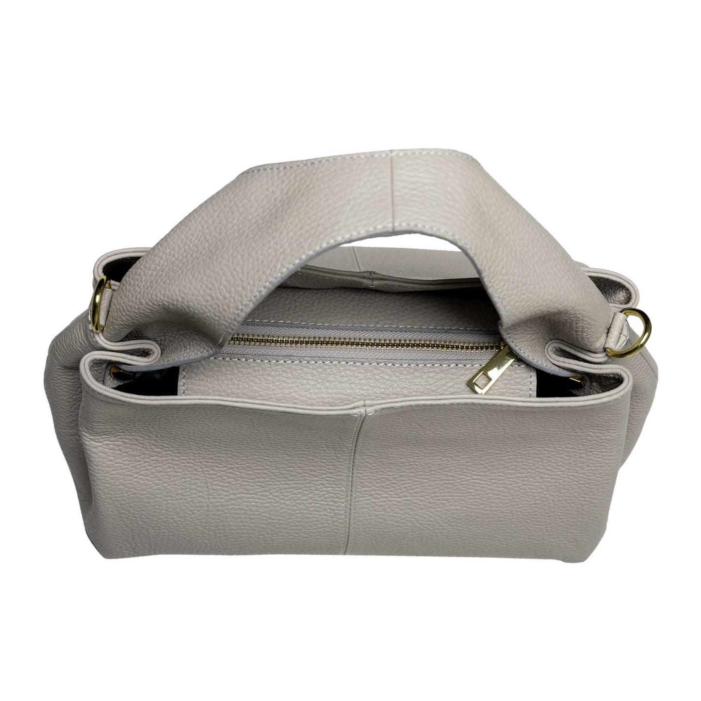 Handtasche Lavinia Hellgrau mit dekorativem Kettenriemen shirinsehan.com