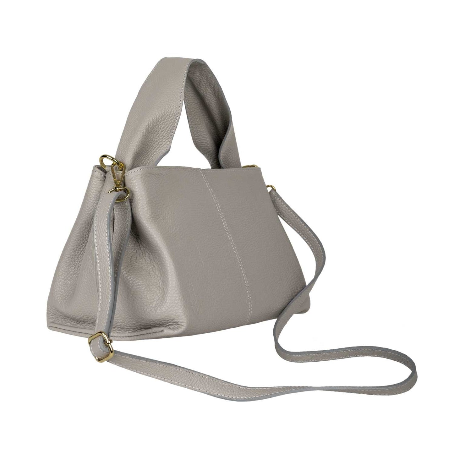 Handtasche Lavinia Hellgrau mit dekorativem Kettenriemen shirinsehan.com