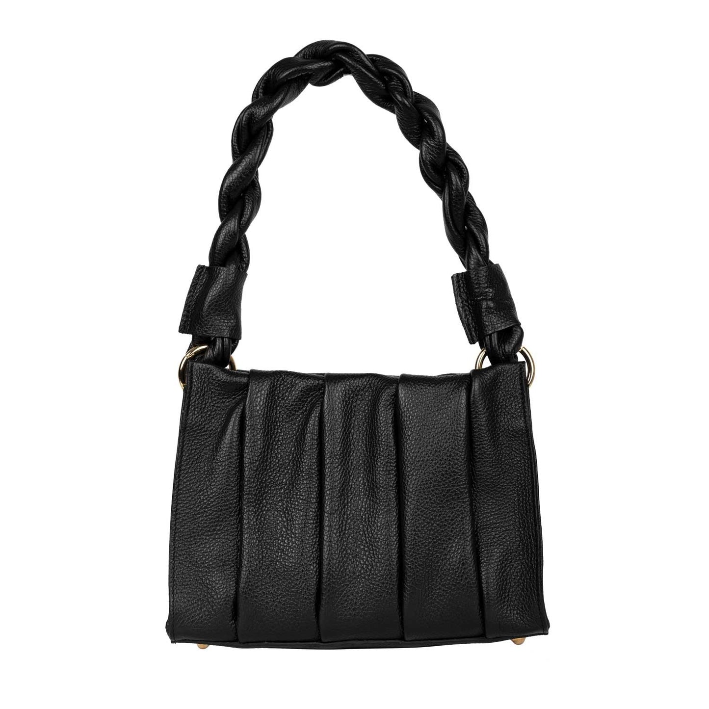 Handtasche Aurela Schwarz mit Raffungen shirinsehan.com