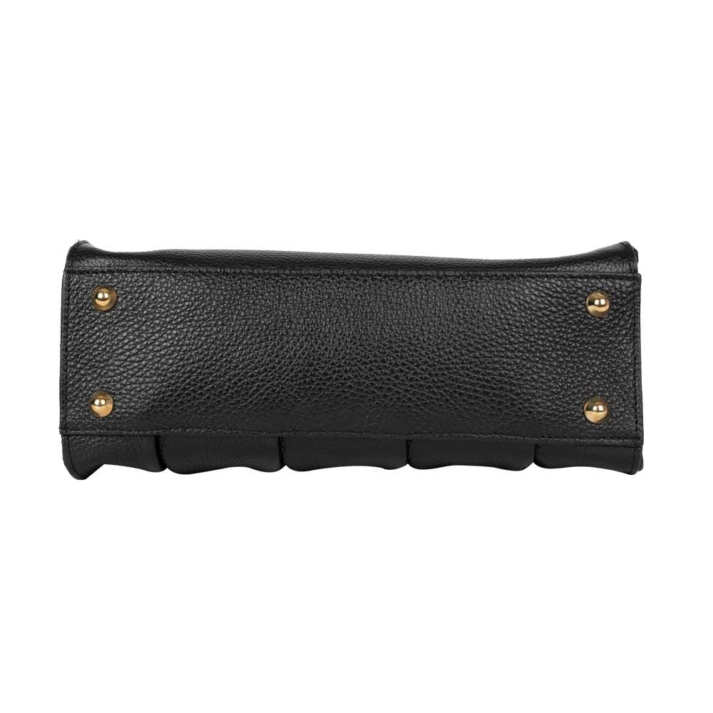 Handtasche Aurela Schwarz mit Raffungen shirinsehan.com