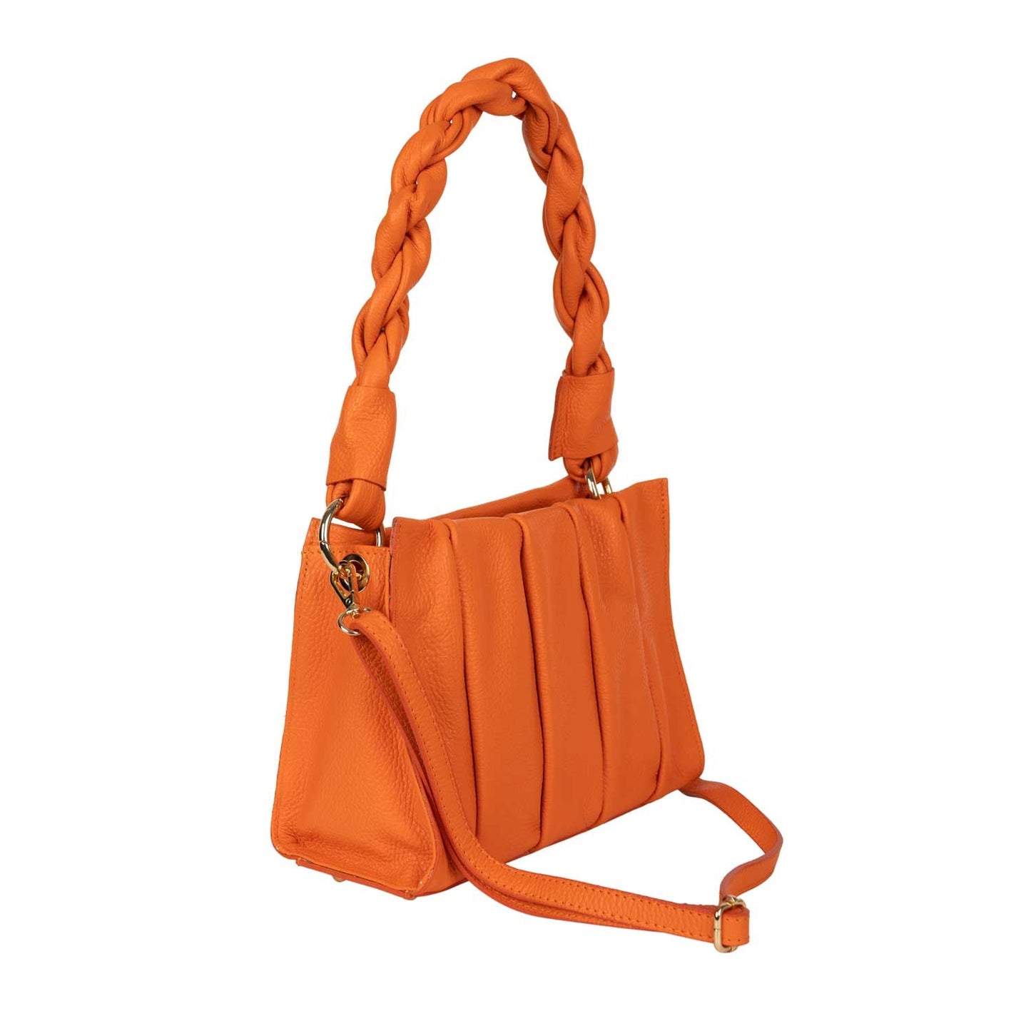 Handtasche Aurela Orange mit Raffungen shirinsehan.com