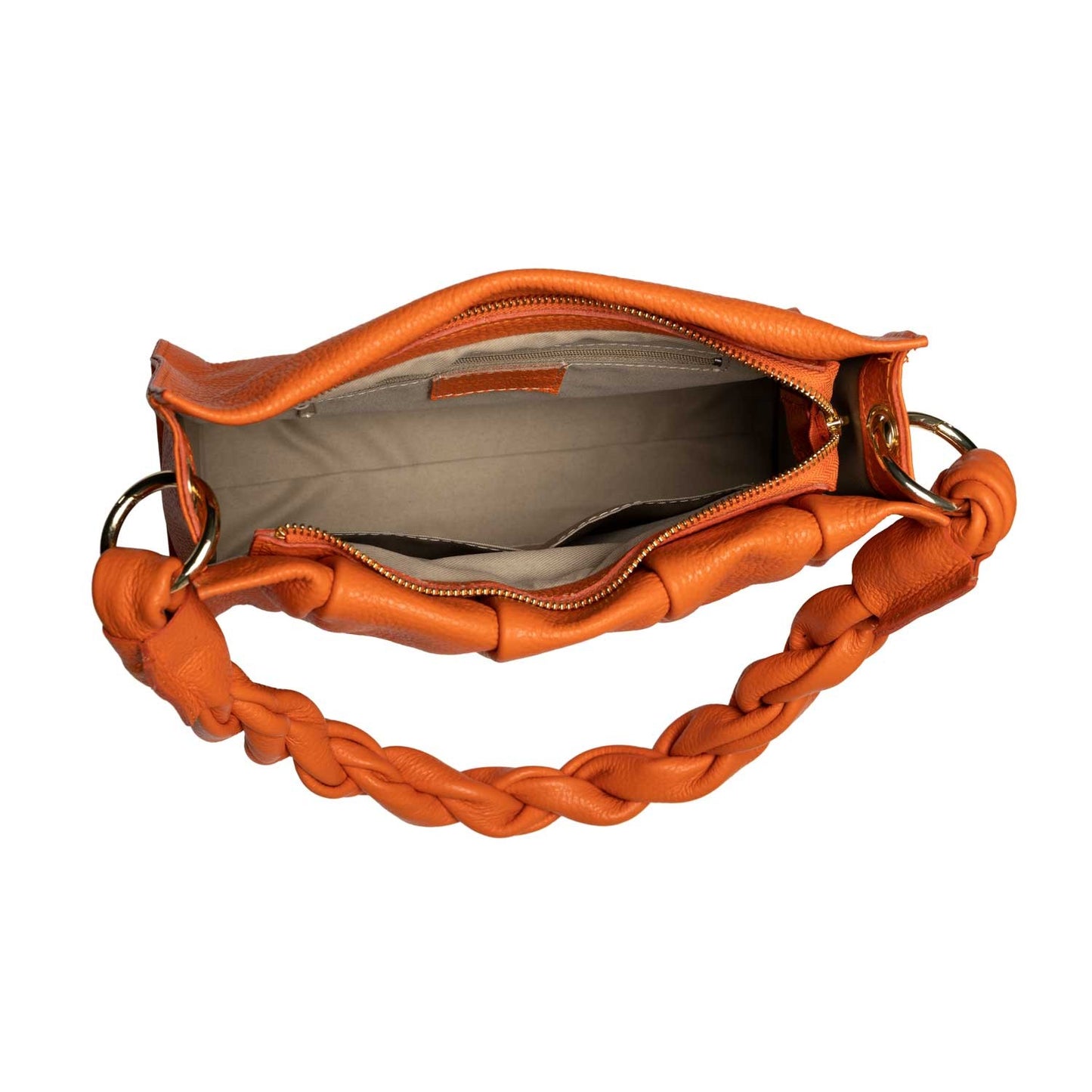 Handtasche Aurela Orange mit Raffungen shirinsehan.com