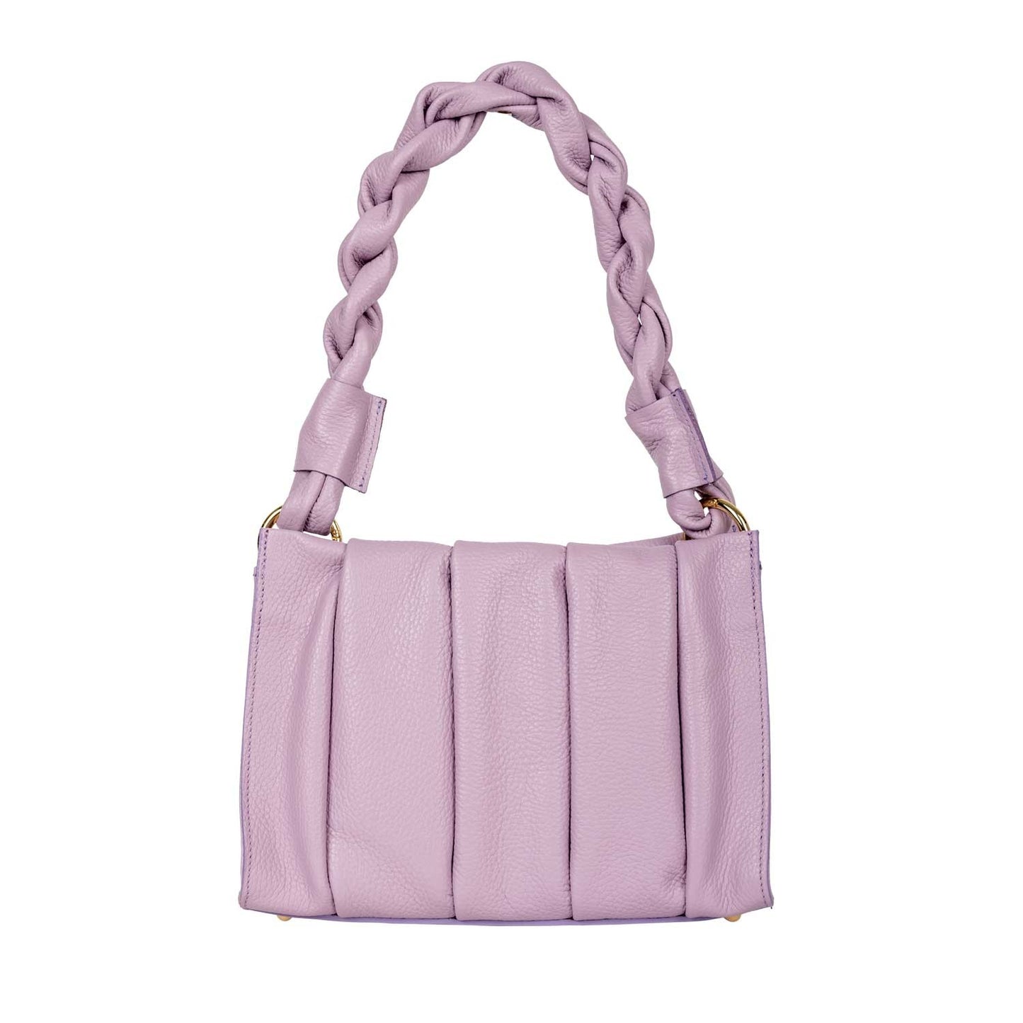 Handtasche Aurela Flieder mit Raffungen shirinsehan.com