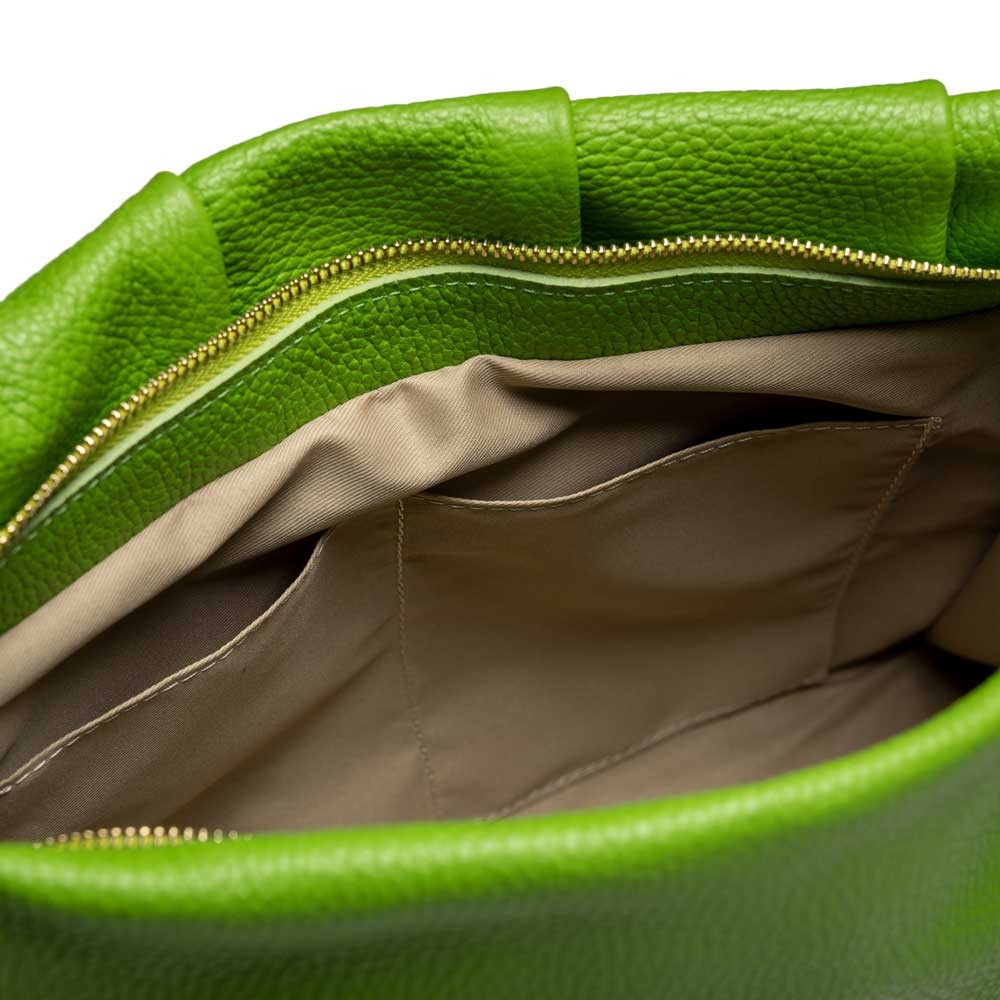 Handtasche Aurela Grün mit Raffungen shirinsehan.com
