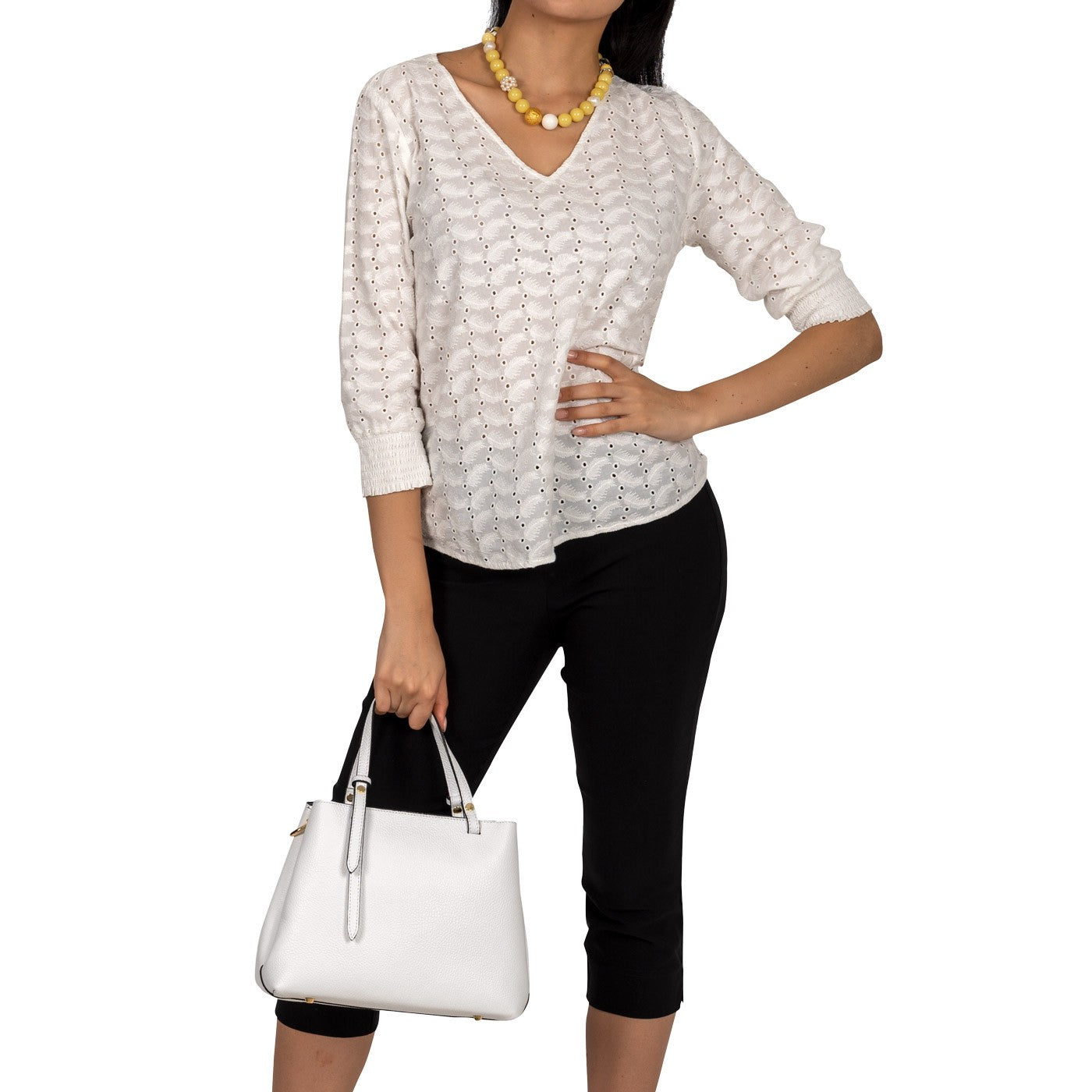Henkeltasche Enja Weiß shirinsehan.com