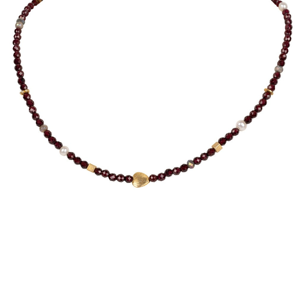 Granat Collier Elora shirinsehan.com