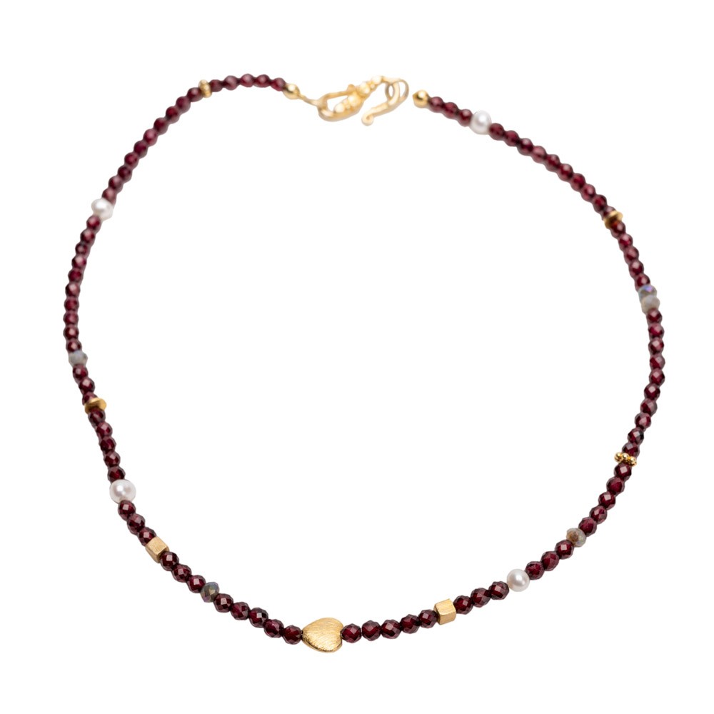 Granat Collier Elora shirinsehan.com
