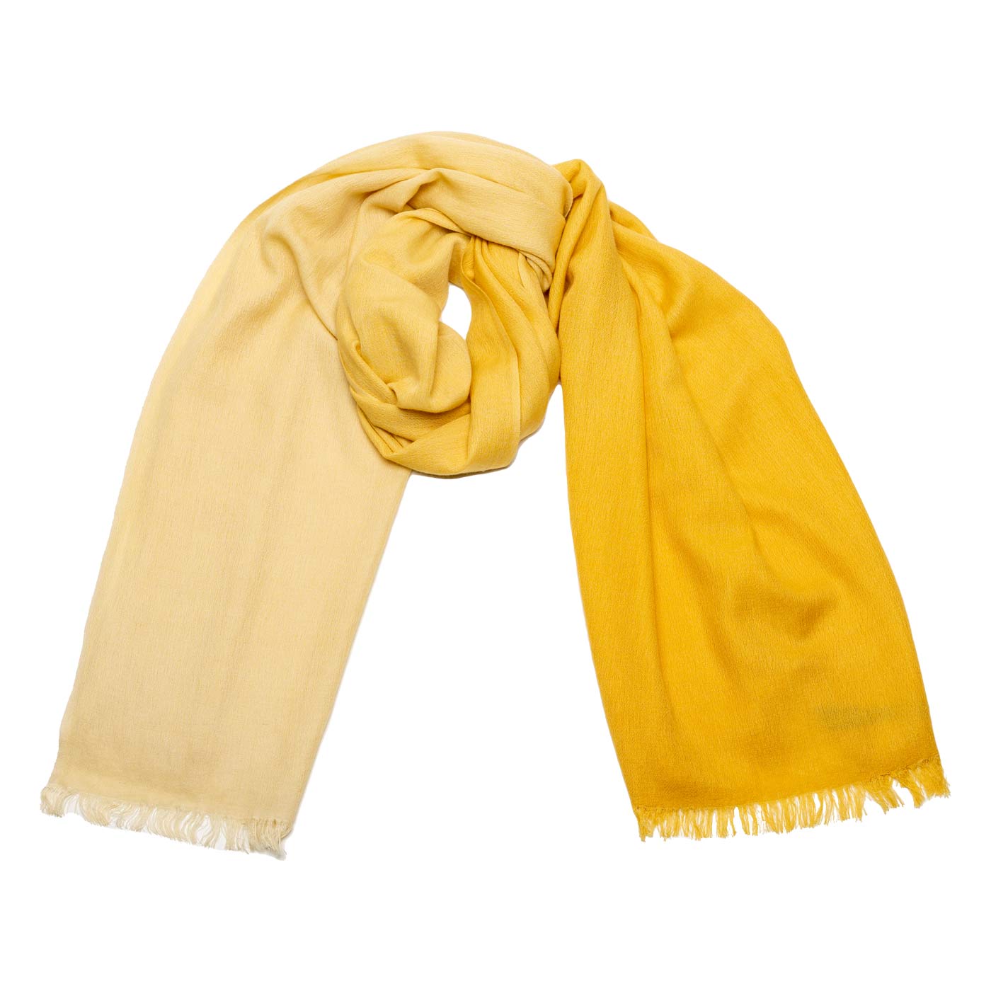 Cashmere Seide Schal im Farbverlauf Gelb shirinsehan.com