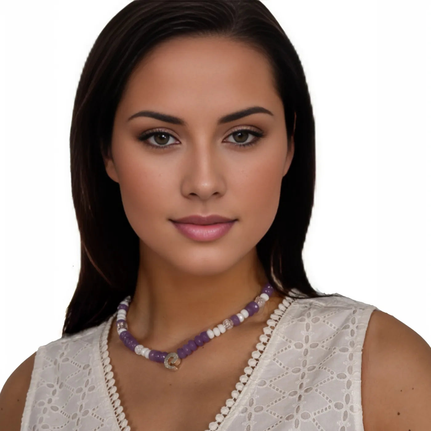 Modernes ausgefallenes Amethyst Collier Matilda shirinsehan.com