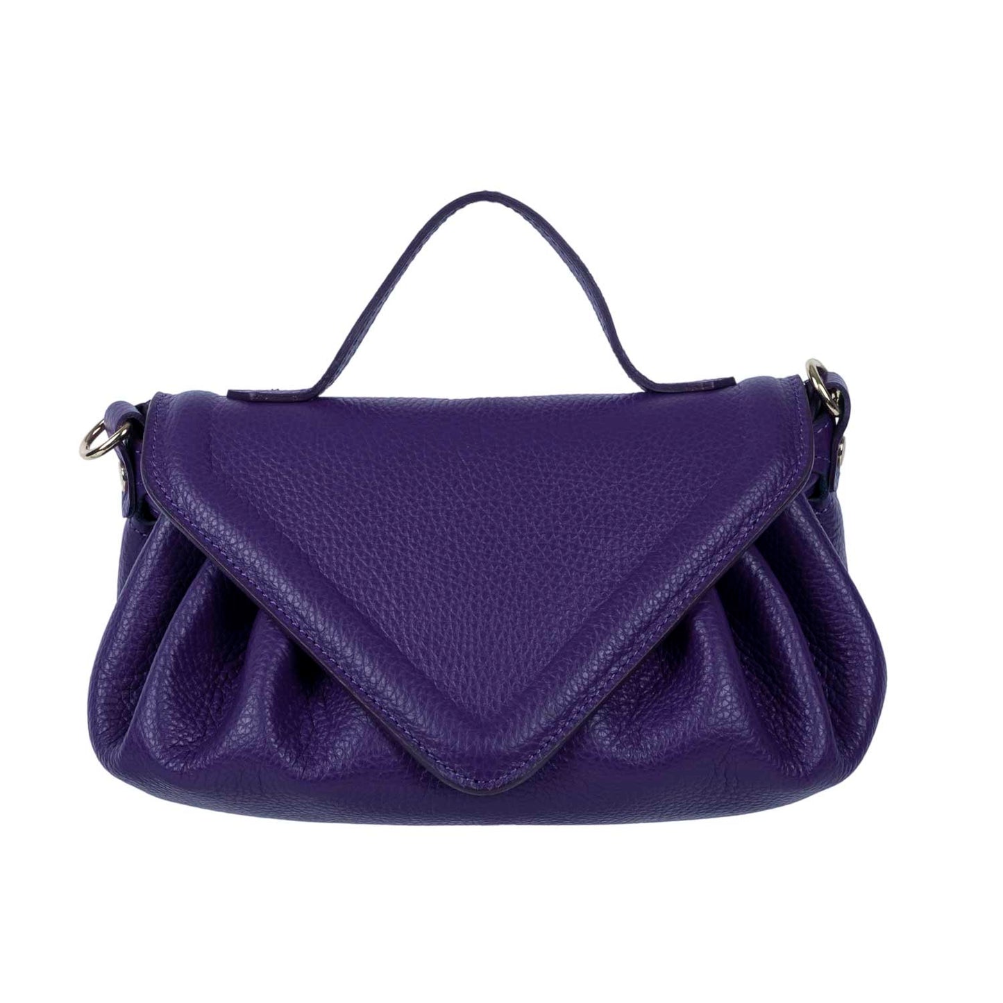 Kleine Schultertasche Amara aus Leder in Lila shirinsehan.com