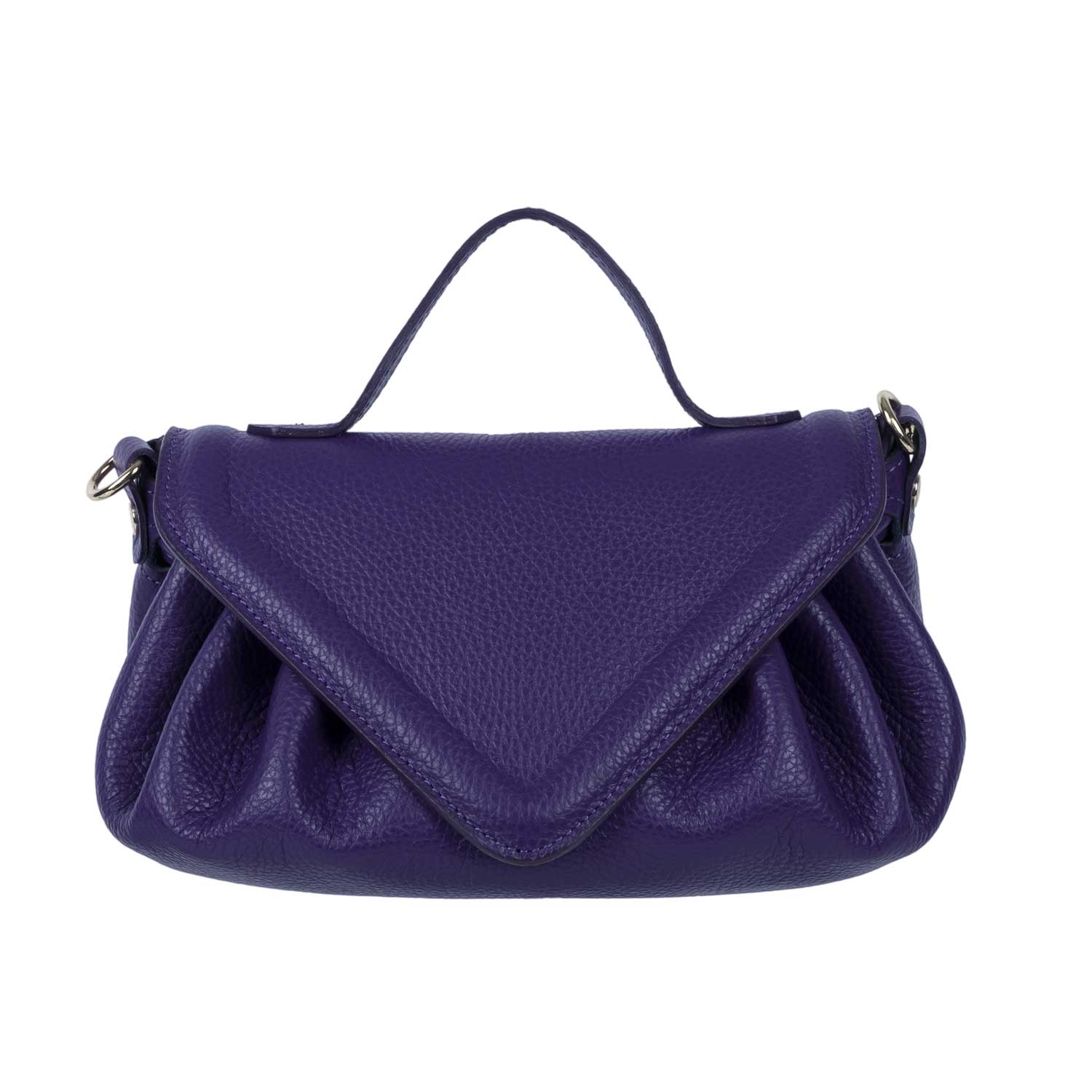 Kleine Schultertasche Amara aus Leder in Lila shirinsehan.com
