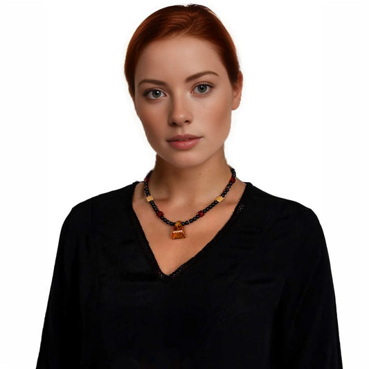 Bernstein und Onyx Collier Brienne shirinsehan.com