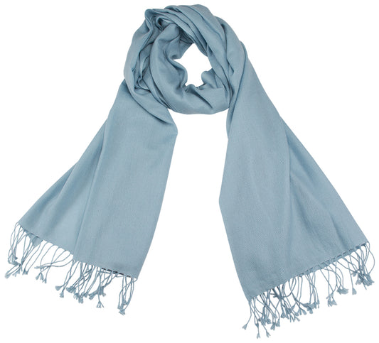 Handgewebter Cashmere Schal Hellblau shirinsehan.com