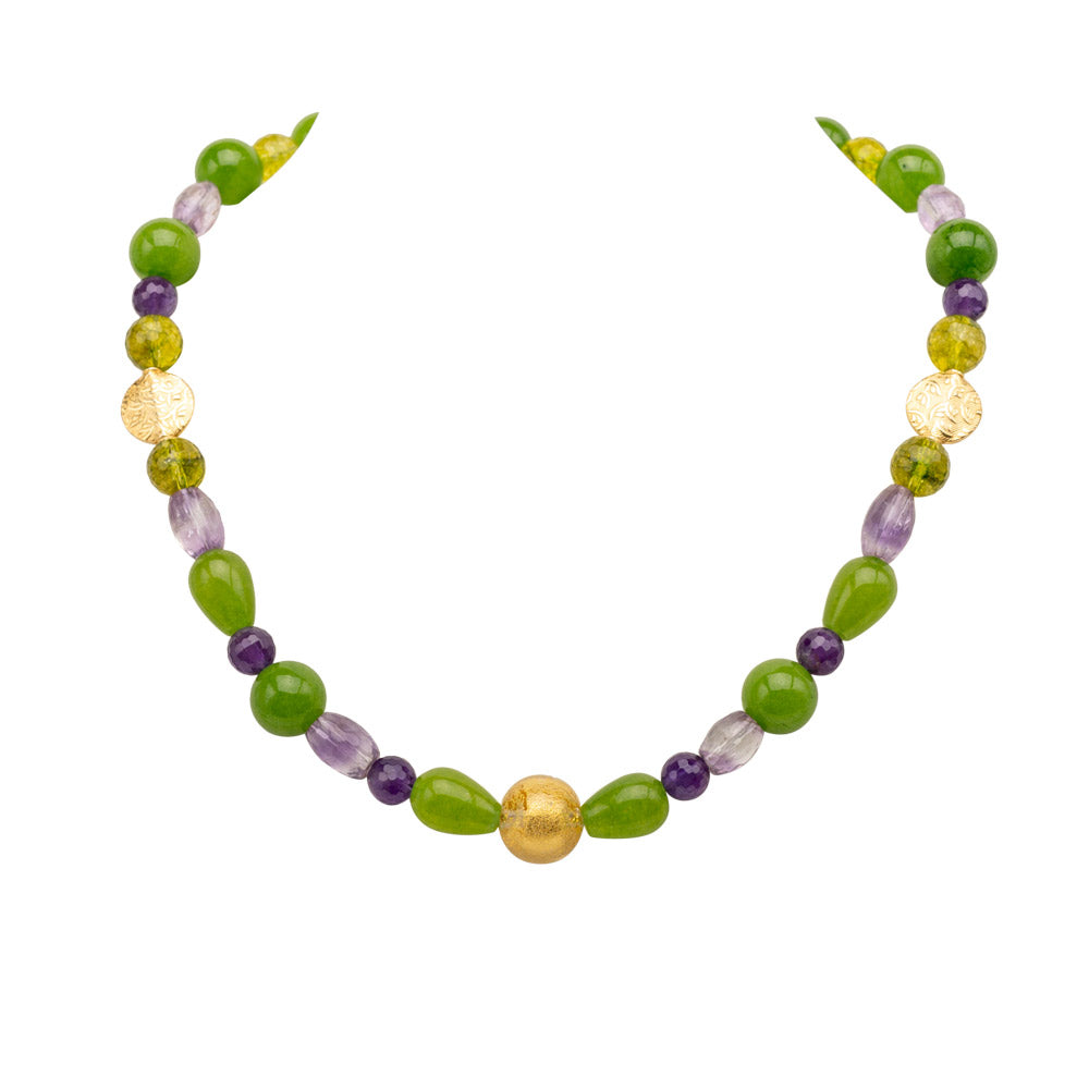 Eyecatcher Collier Remi mit Peridot und Amethyst shirinsehan.com