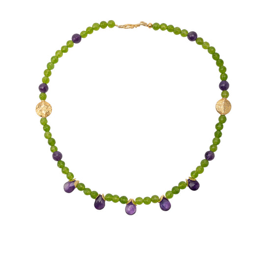 Peridot und Amethyst Collier Estrid shirinsehan.com