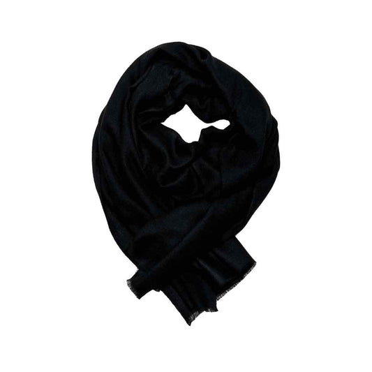 Fein gewebter Jacquard Schal Schwarz shirinsehan.com