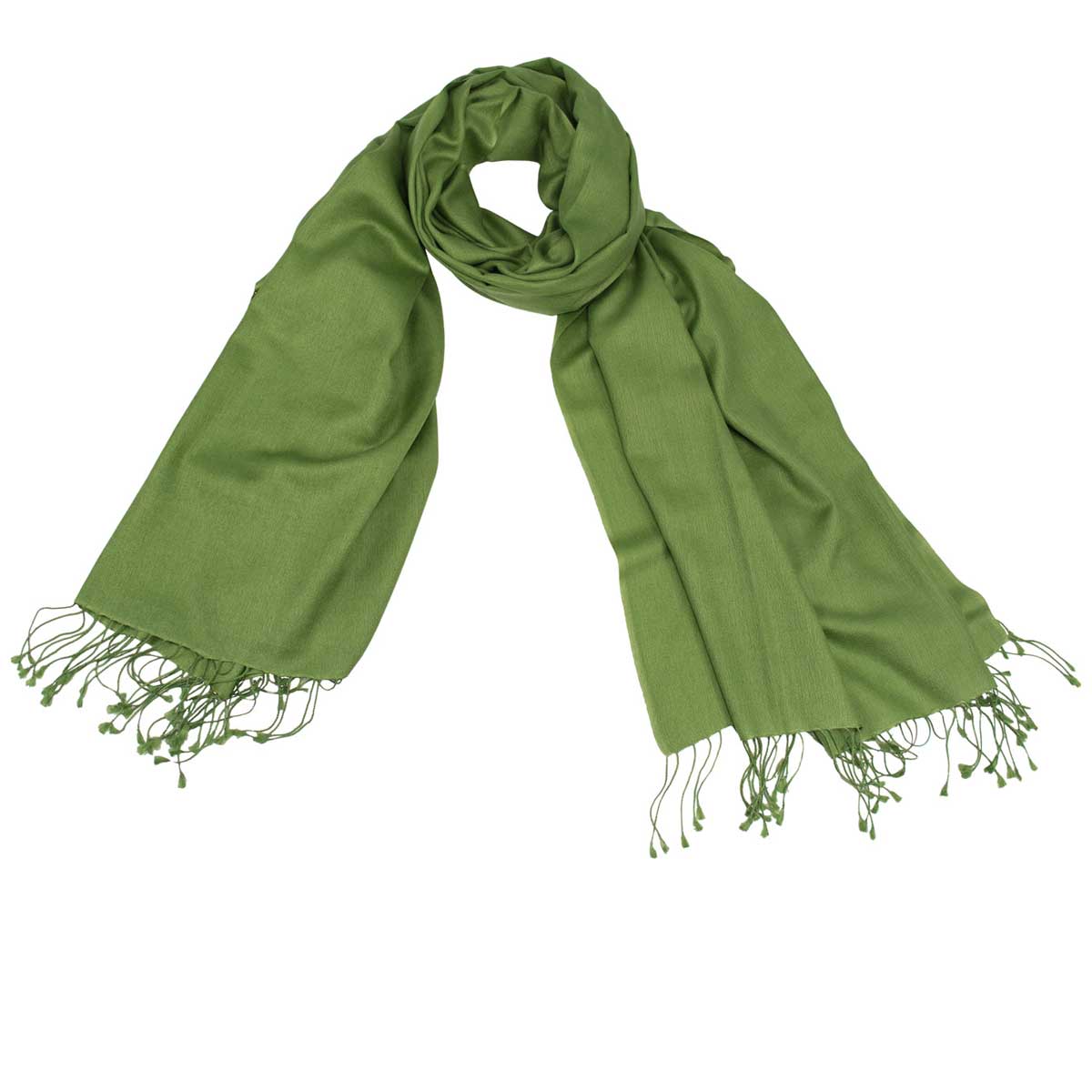 Cashmere Seide Schal Olive Grün shirinsehan.com