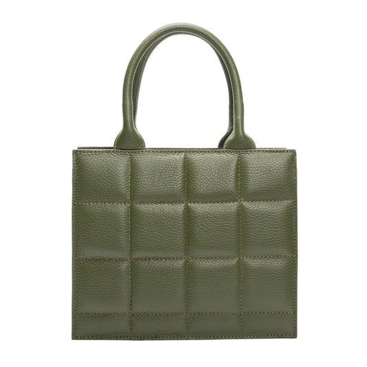 Henkeltasche Enrica Olive Silber shirinsehan.com