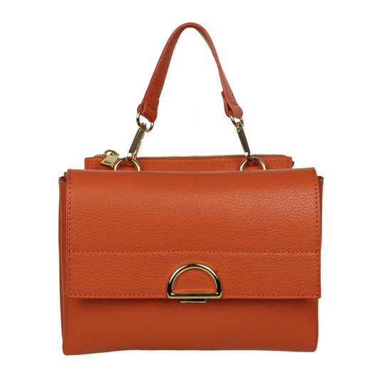 Schultertasche Franca aus Leder Orange shirinsehan.com