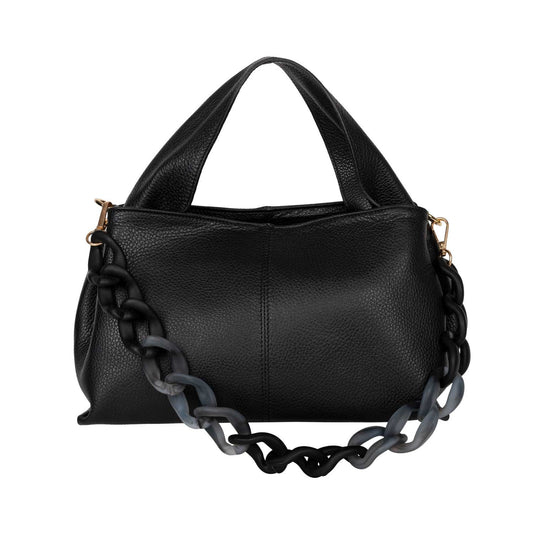 Handtasche Lavinia Schwarz mit dekorativem Kettenriemen shirinsehan.com