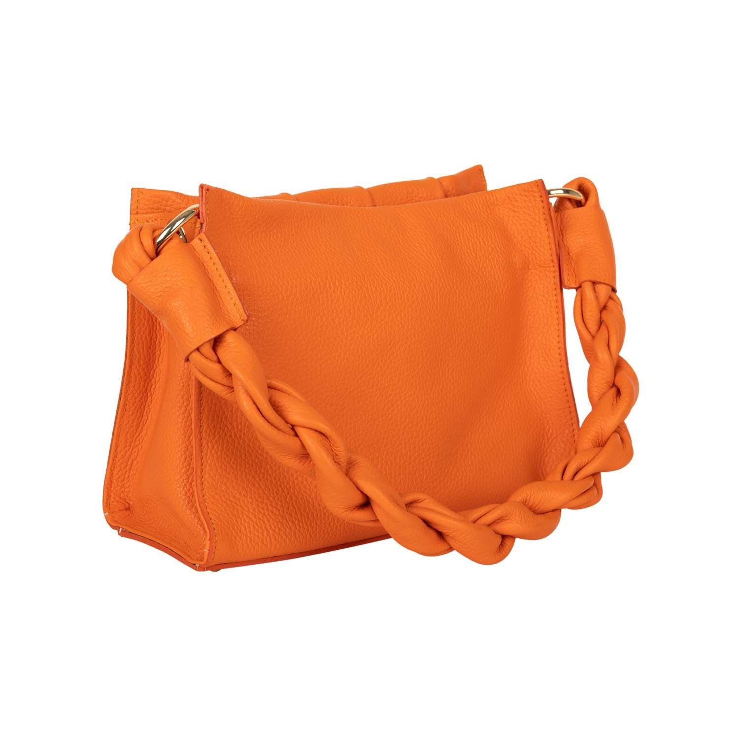 Handtasche Aurela Orange mit Raffungen shirinsehan.com